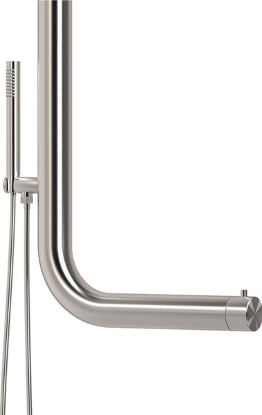 Doccia Esterna Per Parete, CABRAS Per Esterno e Interno Realizzata In Acciaio Di Qualit� Inox 316l Dimensioni 18x62x h 102 cm con Miscelatore e Doccetta da esterno In Acciaio Inox 316 l inox