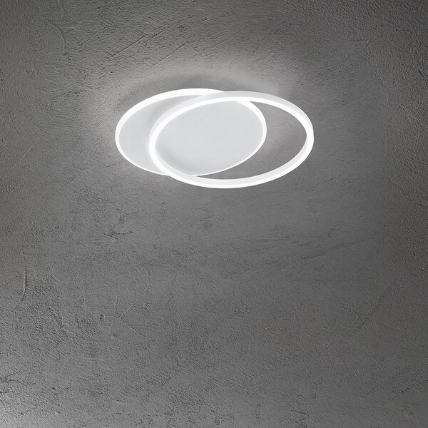Plafoniera Moderna Orbit Alluminio Bianco Acrilico Led 43W 3000K
