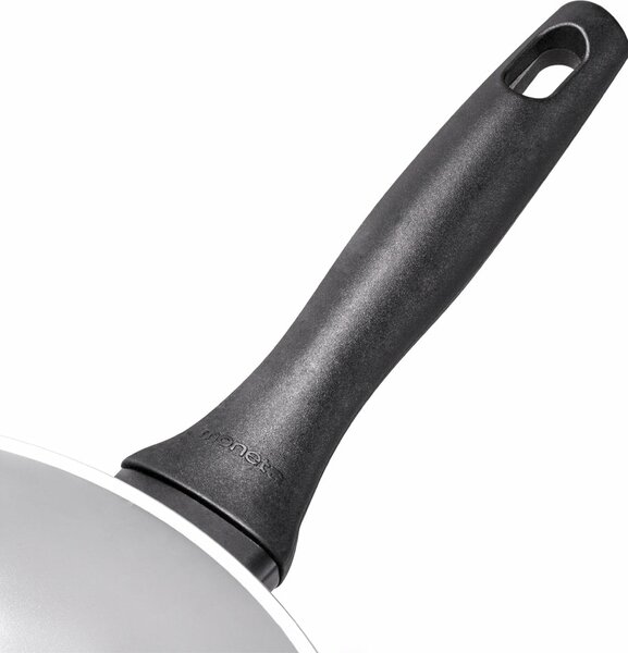 MONETA Wok Padella Antiaderente Induzione in Alluminio 28 cm colore Grigio Melodia Finegres
