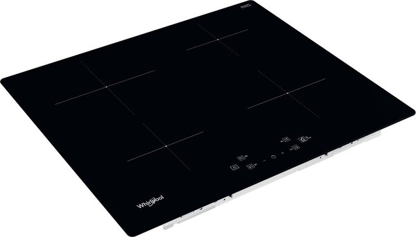 Whirlpool WS Q2160 NE Piano Cottura Induzione 4 Fuochi Larghezza 60 cm in Vetroceramica Nero