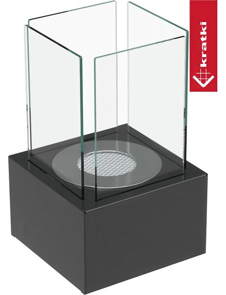 Camino Bioetanolo da Terra SIERRA TANGO 2 nero Dimensioni 20x20x h 32,8 cm - peso 4,3 kg Certificato ISO 9001 si adatta perfettamente a qualsiasi spazio con eleganza colore Nero