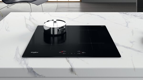 Whirlpool WS Q2160 NE Piano Cottura Induzione 4 Fuochi Larghezza 60 cm in Vetroceramica Nero
