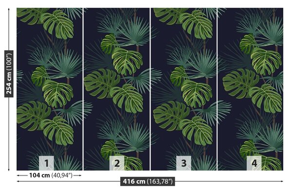Carta da parati Monstera Hole 104x70 cm