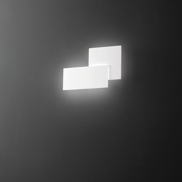 Applique Moderna Quantic Alluminio Bianco Acrilico Led 23W 3000K