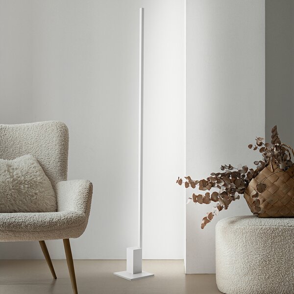 Piantana Moderna Syncro Alluminio Bianco Acrilico Led 30W Cct 3000/4000/6000K