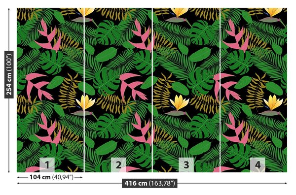 Carta da parati Foglie tropicali 104x70 cm