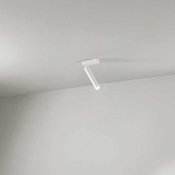Spot Moderno Bambù Metallo Bianco Led 10W 3000K