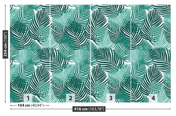 Carta da parati Foglie tropicali 104x70 cm
