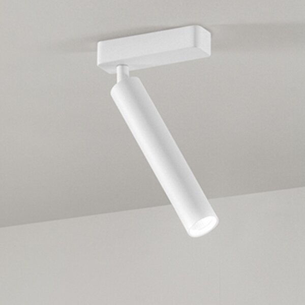 Spot Moderno Bambù Metallo Bianco Led 10W 3000K