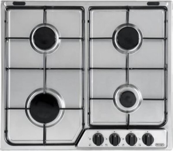 De Longhi YAF 46 ASV Piano Cottura 4 Fuochi a Gas 60 cm colore Inox