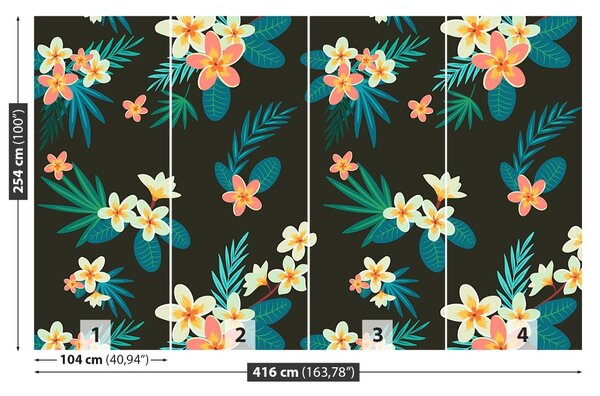Carta da parati Fiori tropicali 104x70 cm