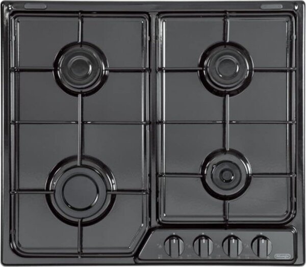 De Longhi YNF 46 ASV Piano Cottura 4 Fuochi a Gas 60 cm colore Nero