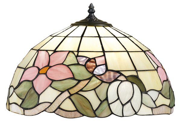 Paralume Tiffany Vetro Decorato Multicolor D. 40Cm