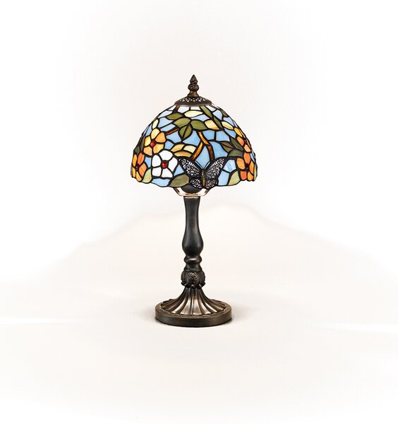 Paralume Tiffany Vetro Decorato Multicolor D. 20Cm