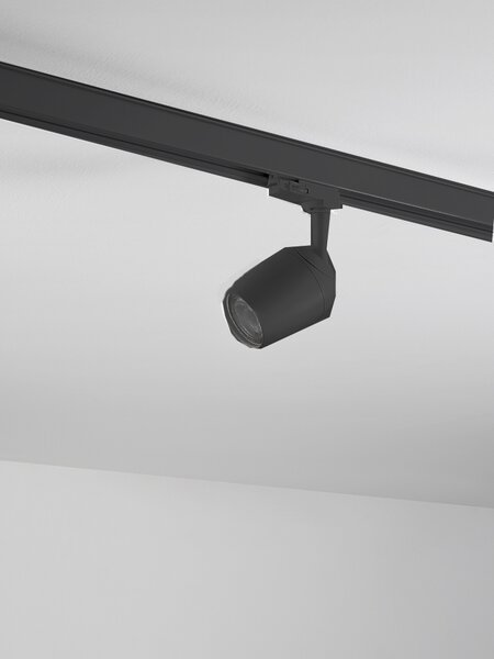 Faretto Per Binario Moderno Binario Alluminio Nero Gu10