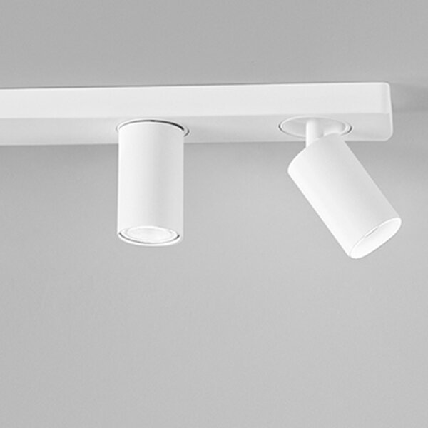 Spot Moderno Oddy Alluminio Bianco 3 Luci Gu10
