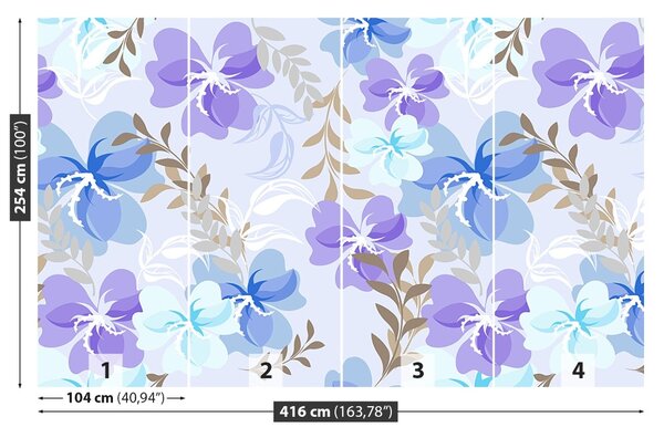 Carta da parati Fiori 104x70 cm