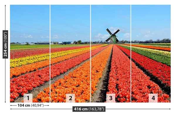 Carta da parati TULIP FINTMILL 104x70 cm