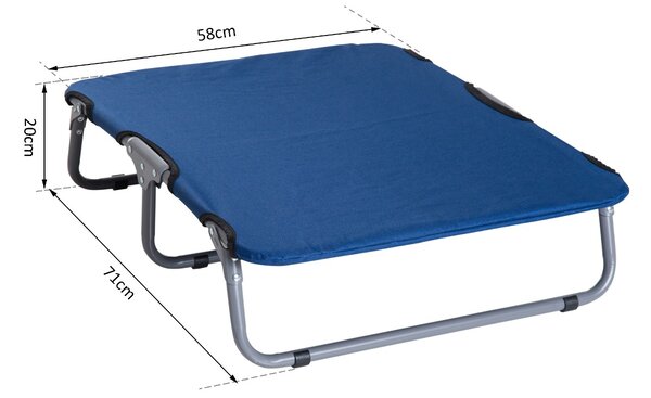 AllMyPets Brandina Cane Cuccia per Cani o Gatti Taglia Medio Piccola Pieghevole In Tessto Oxford Blu 71x58x18 cm - D0410DBU