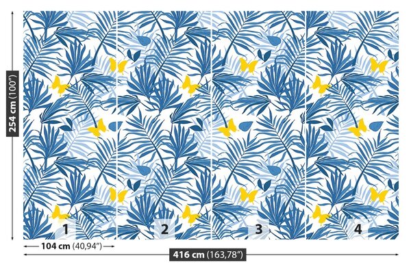 Carta da parati Foglie di palma 104x70 cm