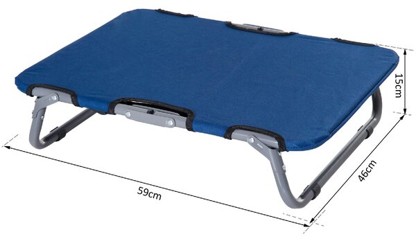 AllMyPets Brandina Cane Cuccia per Cani o Gatti Taglia Piccola Pieghevole In Acciaio e Tessuto Oxford 59x46x15 cm colore Blu - D04101BU