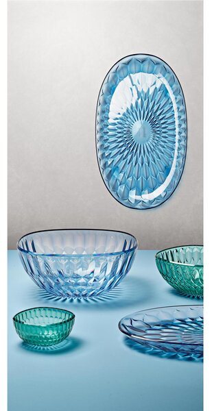 Caraffa con coperchio SAN, Bio-based SMMA Dimensioni 11,3x16,9x h28,8 cm - 1750 cc- 1750 cc VANITY BPA FREE in Scatola Guzzini Blu Denim