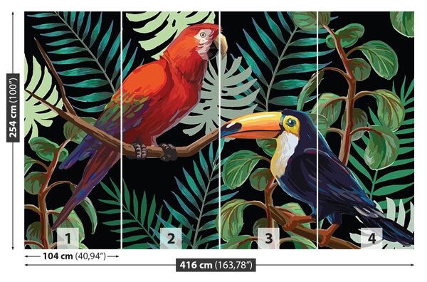 Carta da parati Ara toucan 104x70 cm