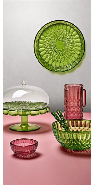 BICCHIERI Bassi VANITY in Cristallo Acrilico Bio-based confezione da 6 pezzi diametro � 8,5xh 9,2 cm- 360 cc BPA FREE colore Verde Ninfea