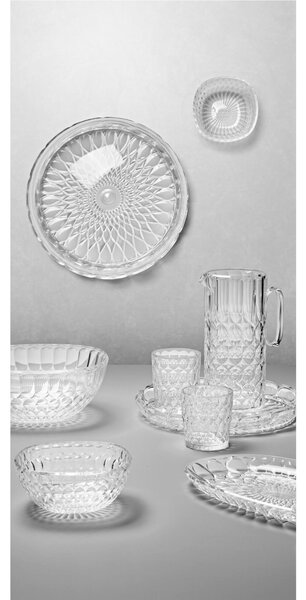 BICCHIERI Bassi VANITY in Cristallo Acrilico Bio-based confezione da 6 pezzi diametro � 8,5xh 9,2 cm- 360 cc BPA FREE colore trasparente