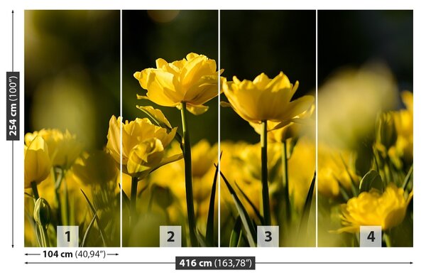 Carta da parati Tulipano giallo 104x70 cm