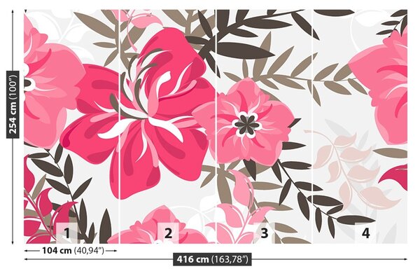 Carta da parati Fiori 104x70 cm