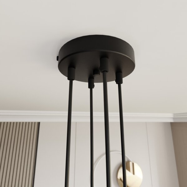 Lampadario a sospensione con filo MOTIF 4xE14/10W/230V beige