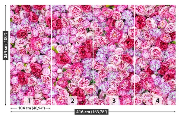 Carta da parati Peonie 104x70 cm
