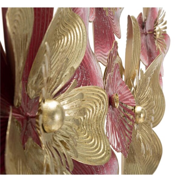 Pannello decorativo 3D da parete in metallo Dimensioni 129x8,3x h 53,3 cm peso 1540 kg da fiori dorati e colorati.che vari colori