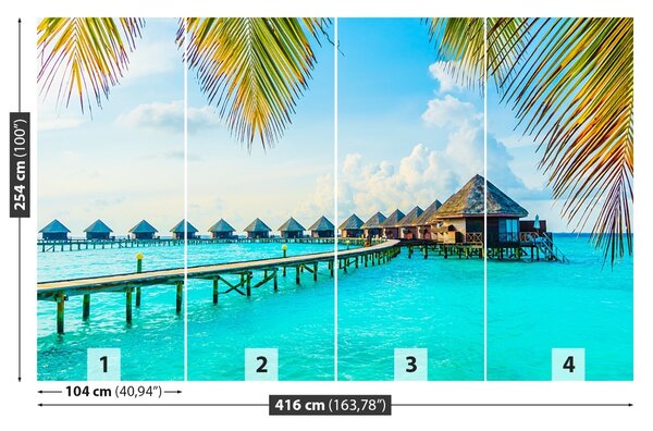 Carta da parati Maldive tropicali 104x70 cm