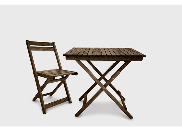 Tavolo pieghevole in legno di frassino colorazioni ZEUS-ES Apertura facilitata Dimensioni 81x84xh74 cm -peso 11,5 kg legno di frassino Tinto Noce Antico