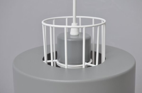 Lampadario a sospensione con filo VOLTA 3xE27/15W/230V diametro 42 cm grigio