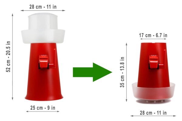 La Macchina per fare fare Gli SPRIZZ 18-20 bicchieri a casa tua Dimensioni 30x40x h 42cm puoi Offrire cocktail senza lavorare Brevettato e 100% made in Italy colore rosso