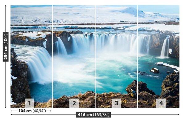 Carta da parati Goddafoss Waterfall 104x70 cm
