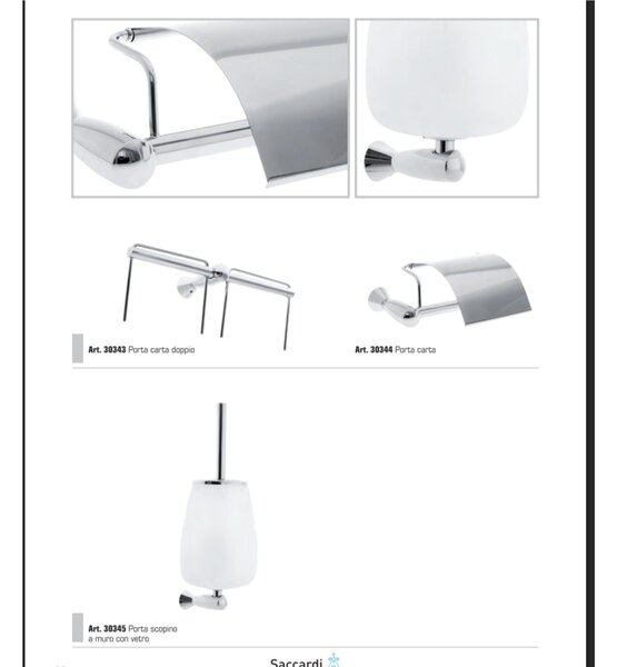 Porta Salviette da lavabo Grande in OTTONE Cromato L cm 50 dimensioni 50x8x h 2 cm Linea BREVA finitura Cromata Lucida