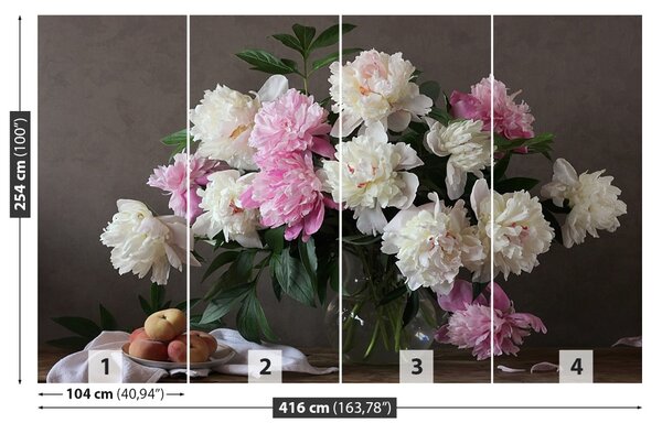 Carta da parati Peonie 104x70 cm