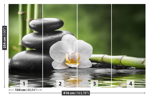 Carta da parati Orchidea e zen 104x70 cm