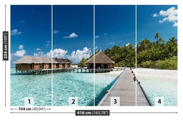 Carta da parati Maldives Beach 104x70 cm