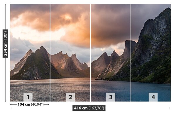 Carta da parati Lofoten Norvegia 104x70 cm