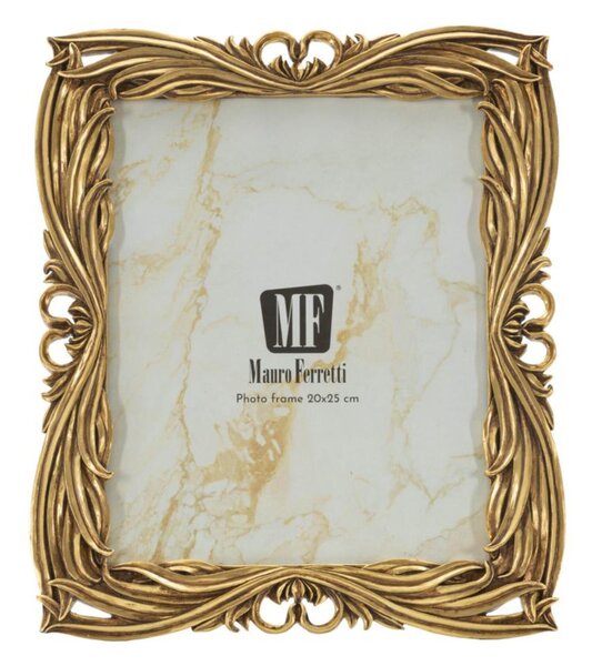 Cornice Portafoto da appoggio con cornice POLYRESIN Verticale Dimensioni 27.5x1,6xh 32,5 cm PER FOTO 20x25 cm Oro in scatola regalo