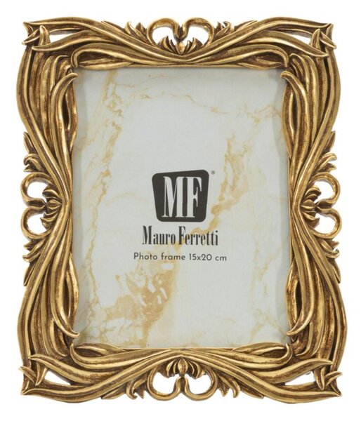 Cornice Portafoto da appoggio con cornice POLYRESIN Verticale Dimensioni 21,8x1,8x26,5 cm PER FOTO 15x20cm Oro in scatola regalo