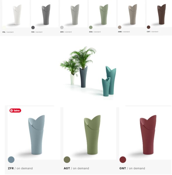 Vaso a colonna per piante Fiorite a cascata ASSIA Dimensioni 40x31x h 85 cm - Peso 5,21 Stile vivace e moderno colore