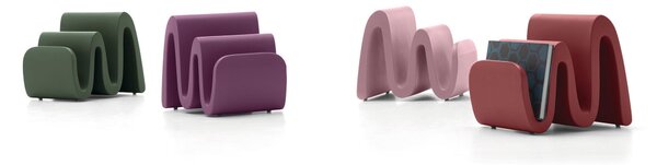 Portariviste in Polietilene WAVE come un onda Sinuosa Dimensioni 38x35.5x h 35 cm Stile vivace e moderno