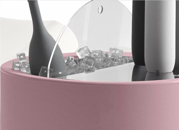 Tavolino contenitore, frigo bar da esterno, tavolino due scomparti da esterno BLOK PARTY Dimensioni � 55x h 55 cm colore Zeffito