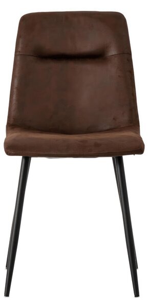 SEDIA IN SIMILPELLE Lea Design twist 48,5x49xH88 cm, Marrone Vintage, Cover e Seduta in Similpelle Imbottita, Gambe Struttura in Metallo